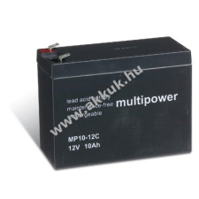 Multipower Ólom akku 12V 10Ah (Multipower) típus MP10-12C ciklusálló, ciklikus - Kiárusítás! elektromos tápegység