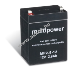 Multipower Ólom akku 12V 2,9Ah (Multipower) típus MP2,9-12 elektromos tápegység