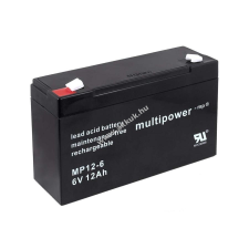 Multipower Ólom akku 6V 12Ah (Multipower) típus MP12-6 elektromos tápegység