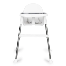 Multistore Etetőszék 2 az 1-ben tálcával övekkel fehér etetőszék