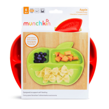 MUNCHKIN Lil Apple rekeszes tányér (3 db) babaétkészlet