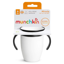 Munchkin Miracle Cup itatópohár, 207 ml - fehér/fekete itatópohár