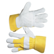 MUNKAVEDELEM kesztyű munkához, Eider, HS-01-002, 10-es, marhahasíték, sárga védőkesztyű