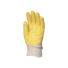 Munkavédelmi kesztyű krepp latex, vágásbizt.,csúszásgátlós, citromsárga védőkesztyű