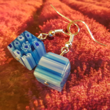  Muránói üveg fülbevaló 1,5 cm-es /555/ fülbevaló