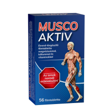 Musco aktiv étrend-kiegészítő filmtabletta magnéziummal, káliummal és vitaminokkal 56 db vitamin és táplálékkiegészítő