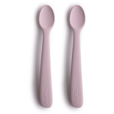 MUSHIE Silicone Feeding Spoons kiskanál Soft Lilac 2 db babaétkészlet