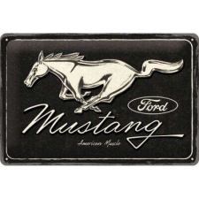 Mustang Ford Mustang - Horse Logo Black Fémtábla dekoráció
