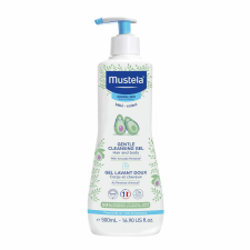 Mustela Gentle tisztító gél hajra és testre, Normál bőrre, 500ml babafürdető, babasampon