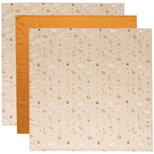 Muszlin pelenka 70x70 cm szett 3 db Steppe mosható pelenka