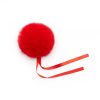  Műszőrme pompom, 11cm - Piros