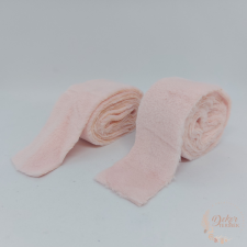  Műszőrme szalag - rózsaszín - 2x4x110 cm dekorációs kellék