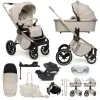  MUUVO KÉSZLET Babakocsi Quick Boho Beige szett 2v1 + CYBEX Aton B2 i-Size + alap