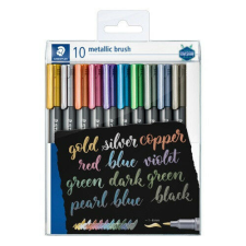 Művészeti ecsetfilc Staedtler Design Journey metálszínű 10 db-os klt. filctoll, marker