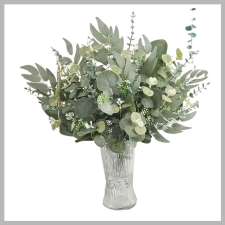  Művirág csokor – Eukaliptusz és fűzfa levelek – TA1005318 dekoráció