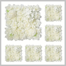  Művirág dekorációs falpanel 6 db fehér BH135643-3 dekoráció