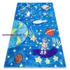 My carpet company kft BAMBINO 2265 mosható szőnyeg tér űrrakéta gyerekeknek csúszásgátló - kék 160x220 cm