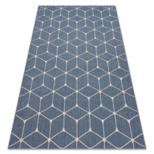 My carpet company kft Fonott sizal flat szőnyeg 48721/591 TAKARÓKA 3D kék 200x290 cm lakástextília