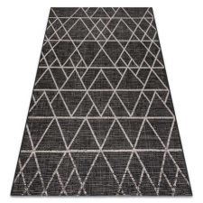 My carpet company kft Fonott sizal floorlux szőnyeg 20508 fekete / ezüst HÁROMSZÖGEK 160x230 cm lakástextília