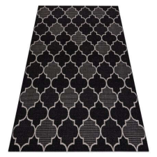 My carpet company kft Fonott sizal floorlux szőnyeg 20607 marokkói rácsos ezüst / fekete 160x230 cm lakástextília