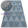 My carpet company kft Fonott sizal szőnyeg LOFT 21132 HÁROMSZÖGEK elefántcsont/ezüst/kék 80x150 cm