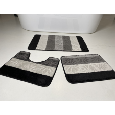 My carpet company kft Fürdőszobai szőnyeg 3 részes - fekete virág fürdőszoba kiegészítő