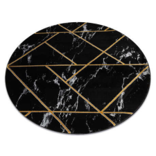 My carpet company kft Kizárólagos EMERALD szőnyeg 2000 kör - glamour, elegáns márvány, geometriai fekete / arany kerék... lakástextília