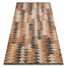 My carpet company kft Modern szőnyeg MUNDO D5781 háromszögek 3D szabadtéri narancssárga / bézs 160x220 cm lakástextília
