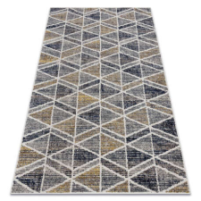 My carpet company kft Modern szőnyeg MUNDO D7891 gyémánt, háromszögek 3D szabadtéri szürke / bézs 140x190 cm lakástextília