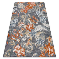 My carpet company kft Szőnyeg BOTANIC 65262 Virágok, lapos szőtt - fekete 137x190 cm lakástextília
