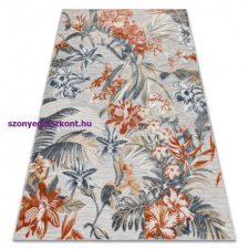 My carpet company kft Szőnyeg BOTANIC 65262 Virágok, lapos szőtt - szürke 137x190 cm lakástextília