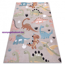 My carpet company kft Szőnyeg FUN Dino gyerekeknek, Dinoszauruszok bézs 280x370 cm lakástextília