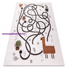 My carpet company kft Szőnyeg FUN Game gyerekeknek, játék, láma krém 160x220 cm lakástextília