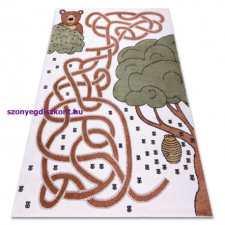 My carpet company kft Szőnyeg FUN Honey gyerekeknek, medve, méhek krém 140x190 cm lakástextília