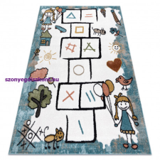 My carpet company kft Szőnyeg FUN Hop gyerekeknek, ugróiskola, állatok kék 140x190 cm lakástextília