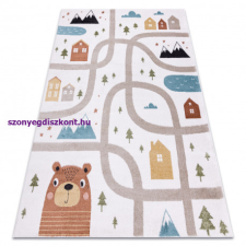 My carpet company kft Szőnyeg FUN Polar gyerekeknek, utcák, erdő, krém 240x330 cm lakástextília