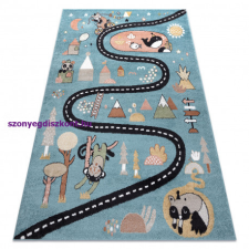 My carpet company kft Szőnyeg FUN Route gyerekeknek, utca, állatok kék 200x290 cm lakástextília
