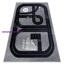 My carpet company kft Szőnyeg FUN Track gyerekeknek, utca, város szürke 140x190 cm lakástextília