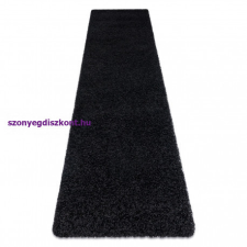 My carpet company kft Szőnyeg, futószőnyeg SOFFI shaggy 2cm fekete -60x300 cm lakástextília