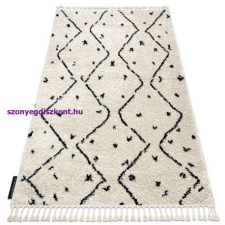 My carpet company kft Szőnyeg TETUAN B751 cikcakk krém Rojt shaggy 80x150 cm lakástextília