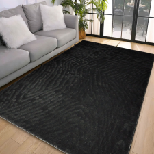 My carpet Den. Deluxy design Fekete Puha Szőnyeg 160x230cm-hátul gumis lakástextília