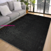 My carpet Den. Deluxy design Fekete Puha Szőnyeg 66x110cm-hátul gumis