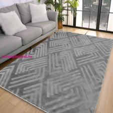 My carpet Den. Deluxy rombusz Szürke Puha Szőnyeg 80szett=2dbx80x150+80x250cm-hátul gumis lakástextília