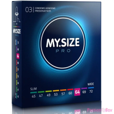 My Size Pro 64. - 3 db egyedi méretű óvszer (64 mm) óvszer