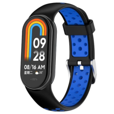 Mybandz 19010 mi band 8-lélegző szilikon óraszíj/fekete-kék okosóra kellék