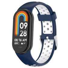 Mybandz 19015 mi band 8-lélegző szilikon óraszíj/kék-fehér okosóra kellék