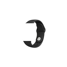 Mybandz 20SKU6111 szilikon óraszíj gömb csattal /fekete/ / 20mm óraszíj