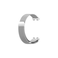 Mybandz Huawei Band 8-9 Milánói Mágneses Fém Okosóra szíj - Ezüst (23501) okosóra kellék