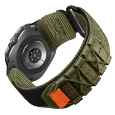 Mybandz Military tépőzáras szövet szíj-zöld-fekete/Samsung Galaxy Watch Ultra okosóra kellék