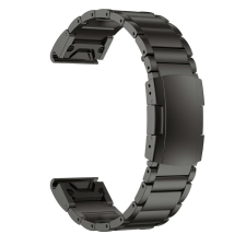 Mybandz Titán Oyster fém óraszíj / fekete (Garmin 22 mm-es QF) okosóra kellék